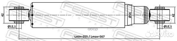 Амортизатор задний GAS.twin tube saturn pontia