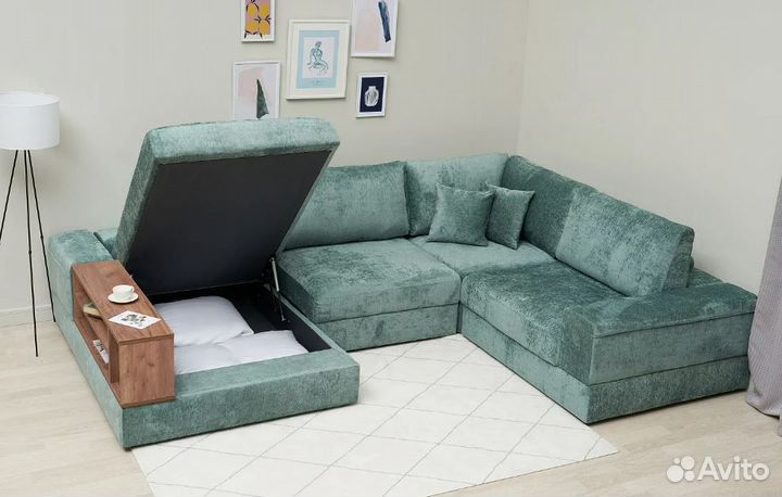 Диван п-образный пантограф Рон modool XL с баром б