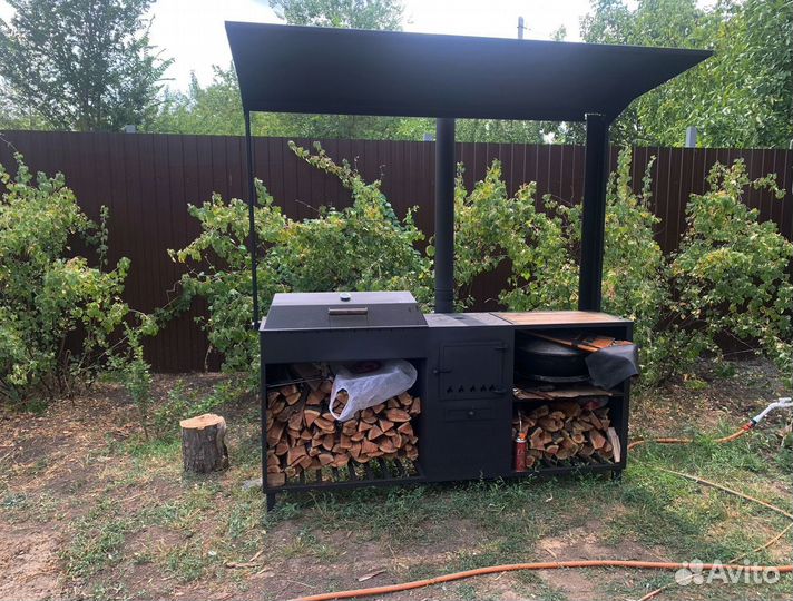 Мангальная зона из металла