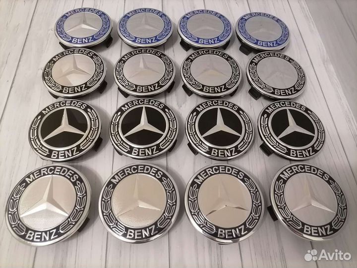 Колпачки Заглушки на диски оригинал Mercedes 75мм