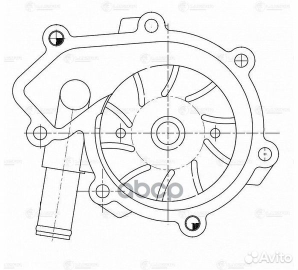 Насос водяной ssangyong actyon/kyron/rexton LWP