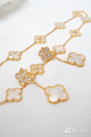 Комплект серьги и чокер Van Cleef