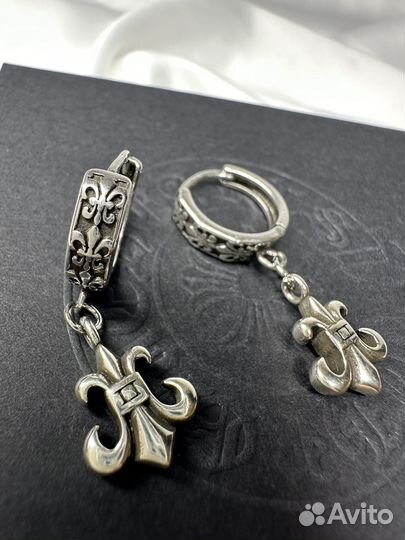 Chrome hearts серьги с лилиями