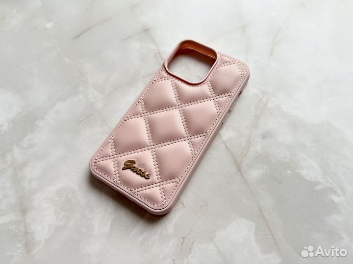 Оригинальный чехол Guess iPhone 15 Pro Max (Pink)