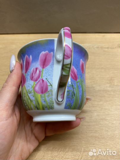 Чайная пара керамика тюльпаны
