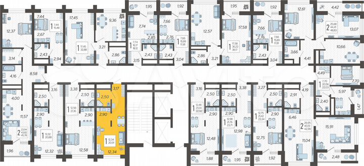 Квартира-студия, 20,9 м², 2/19 эт.