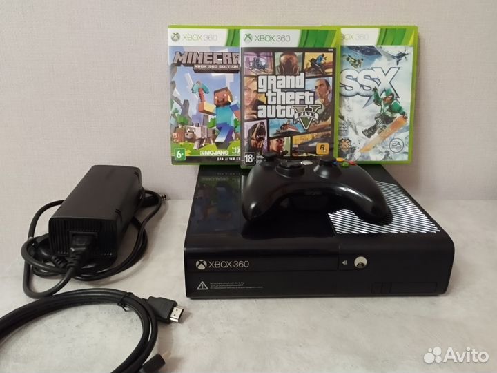 Xbox 360Е + Диски с играми