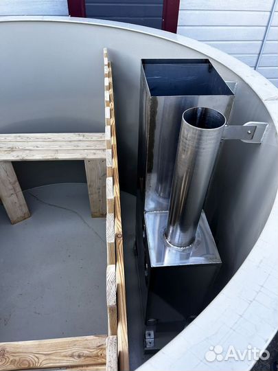 Купель с погружной печью. Банный чан