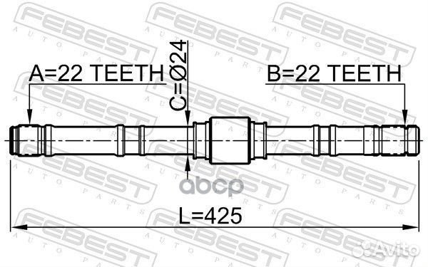 Полуось nissan primera P11 96-02 лев. шт 0212-P