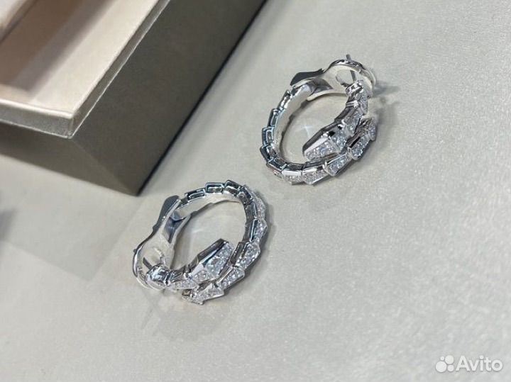 Золотые серьги Bvlgari 10 гр, 1.3 ct