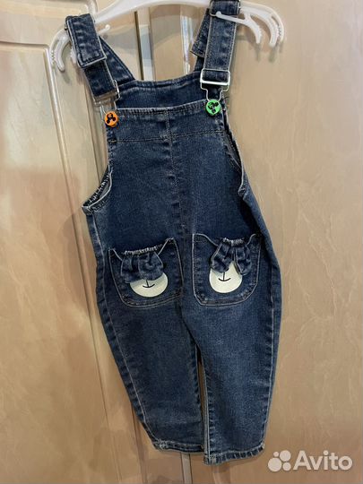 Джинсовый комбинезон для малыша 74 80