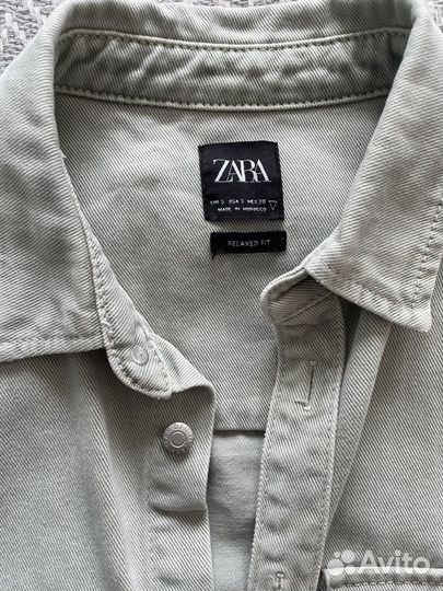 Джинсовая рубашка zara s