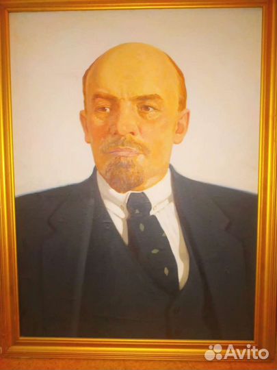 Портрет В.И Ленина (масло, холст ) размер по раме