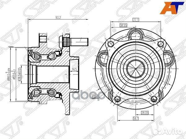 Ступичный узел перед toyota prius ZVW3# ST-4355