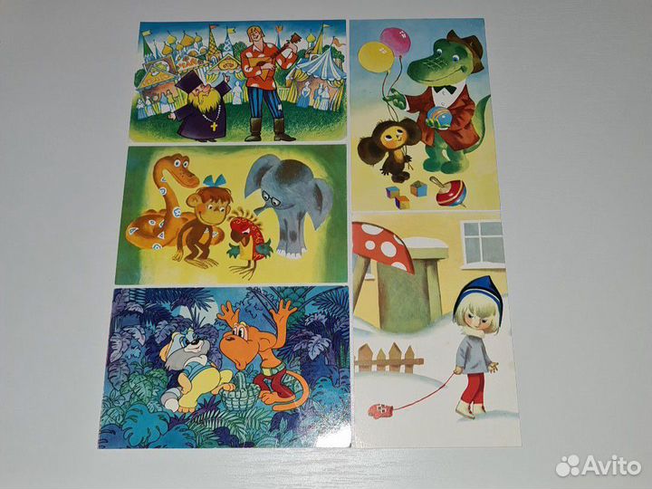 Советские открытки, актёры, фильмы, мультфильмы