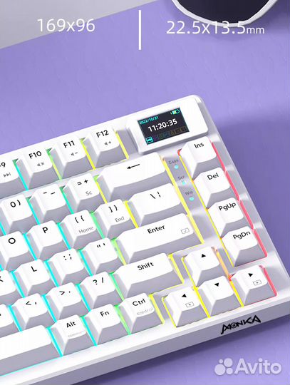 Игровая беспроводная клавиатура с экраном