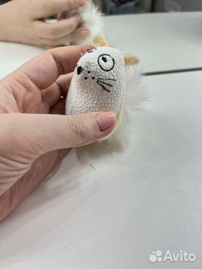 Игрушка для кота мышь с мехом