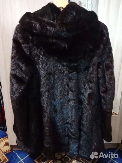 Шуба норковая с капюшоном 42 44 размер