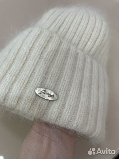 Шапка женчкая ангора на флисе