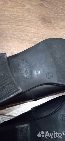 Туфли мужские 45 размер черные кожаные