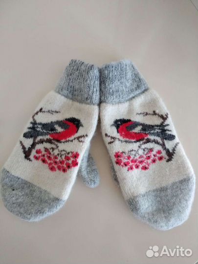 Варежки женские из овечьей шерсти(новые)