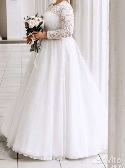 Свадебное платье большого размера