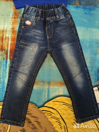 Джинсы и джемпер на мальчика