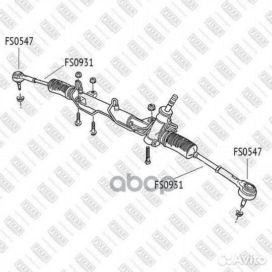 FS0931 тяга рулевая Chrysler Voyager 00 FS093