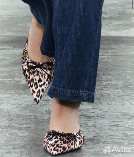 Мюли леопардовые Zara