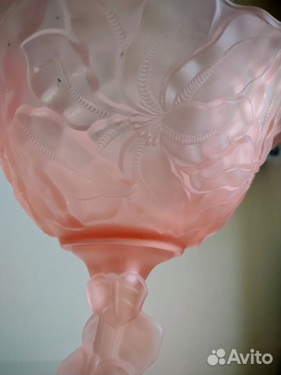 Ваза для фруктов цветное матовое стекло Германия