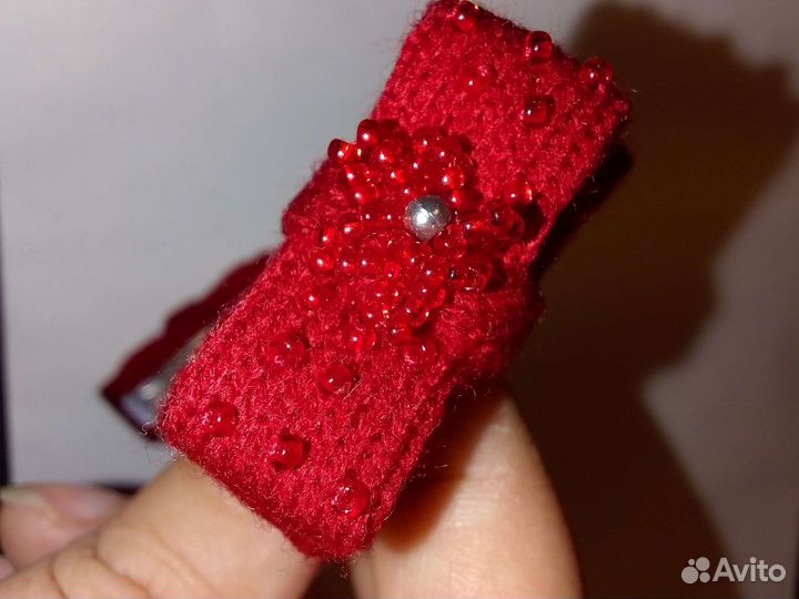 Комплект две заколки крокодильчик и резиночка