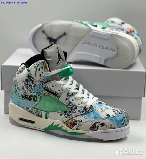 Кроссовки Nike Air Jordan 5 Retro White (Арт.27608