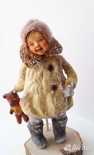 Ватная игрушка на ёлку