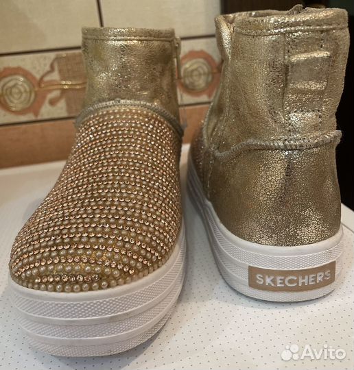 Угги полусапожки ботинки skechers 34