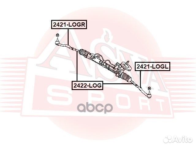 Тяга рулевая перед прав/лев 2422-LOG asva