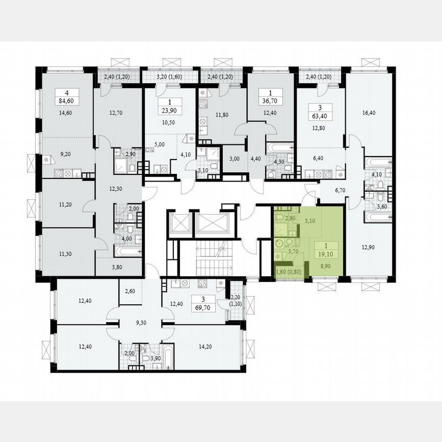 Квартира-студия, 19,1 м², 11/15 эт.