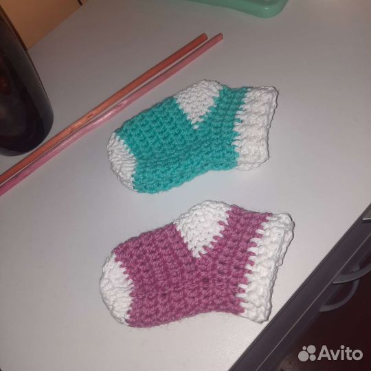 Носочки детские вязаные