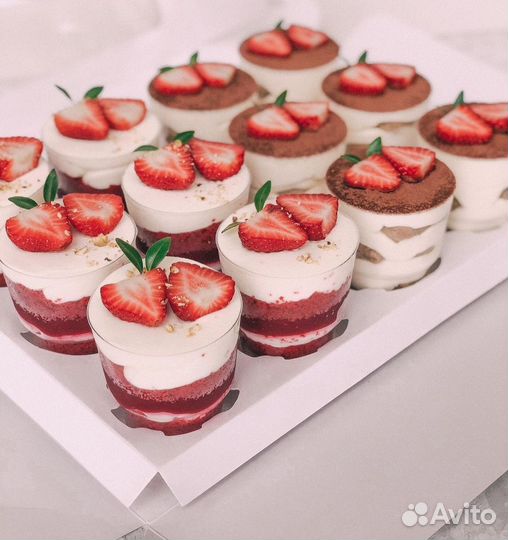 Трайфлы. тортики в стакане