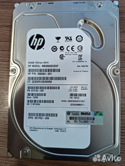 Жесткий диск Seagate и HP