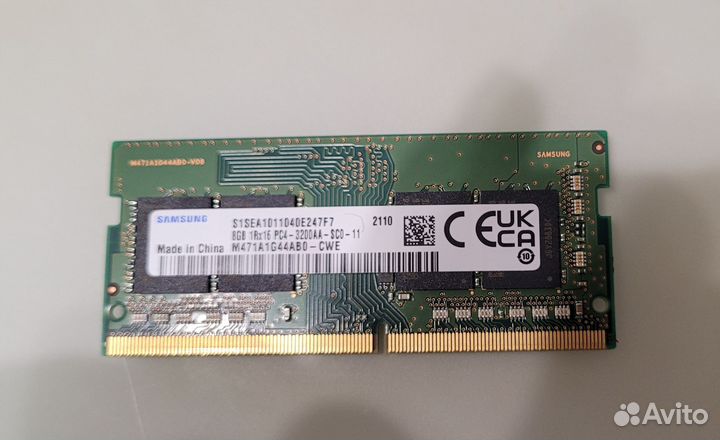 Оперативная память ddr4 8gb samsung 2шт