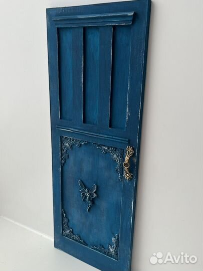 Кукольная дверь формата 1:6 с декоративной феей