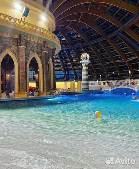 Аквапарк, карибия 4 Билета в аквапарк+бани