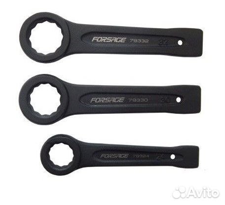 Ключ накидной ударный односторонний 160мм (L-595мм