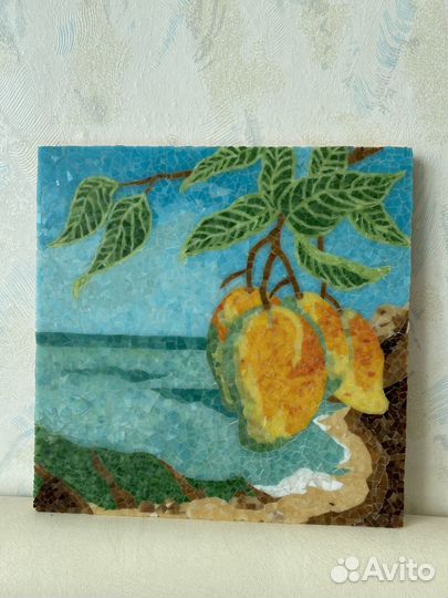 Панно мозаика из стекла «Манго»