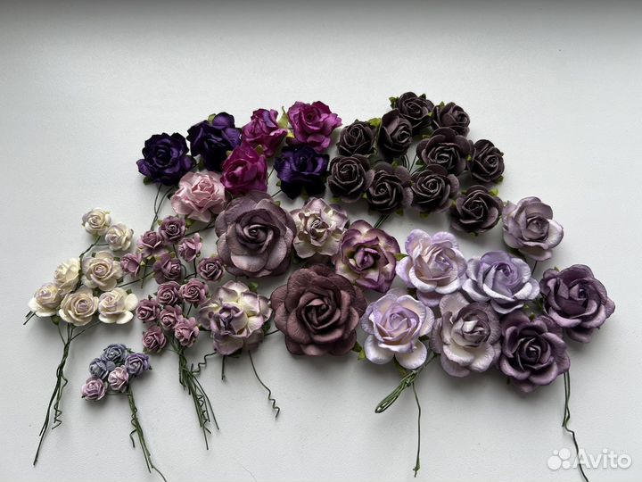 Цветы для скрапбукинга бумажные Тайланд