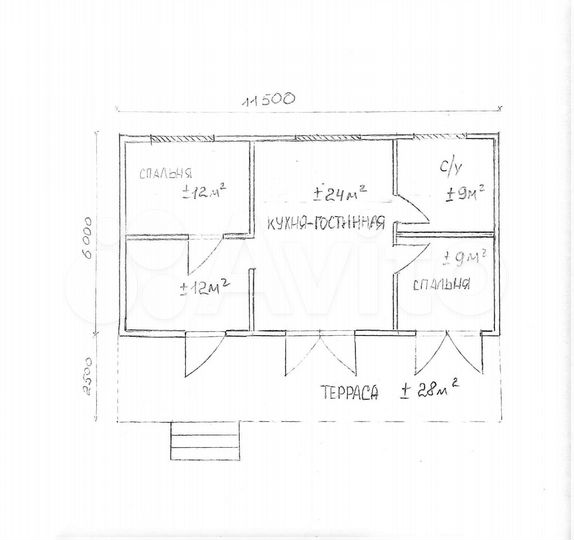 Дом 70 м² на участке 4 сот.