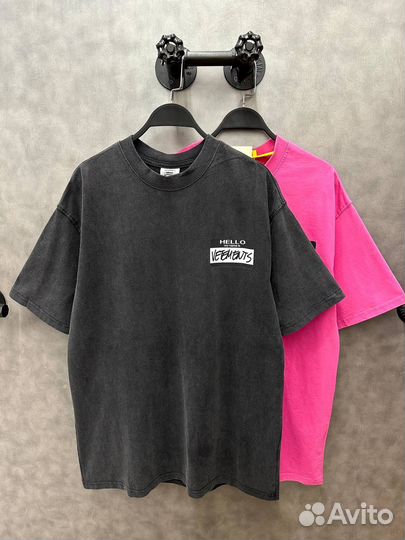 Футболка Vetements Hello my name is (Новинка )