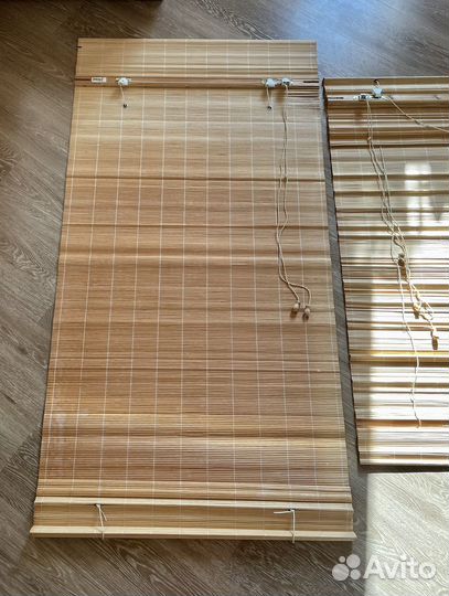 Жалюзи рулонные деревянные Икея 2 шт 80*150