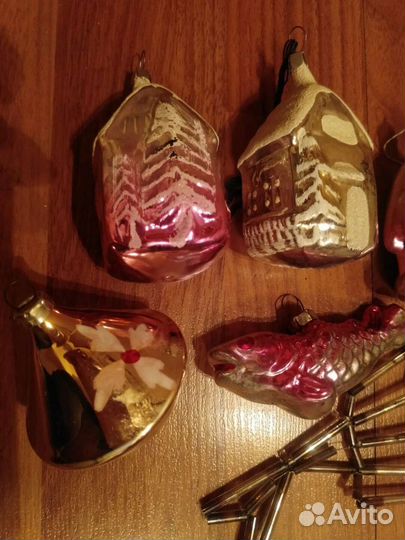 Елочные игрушки стекло СССР редкие