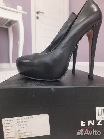 Туфли женские enzo 37 размер натуральная кожа